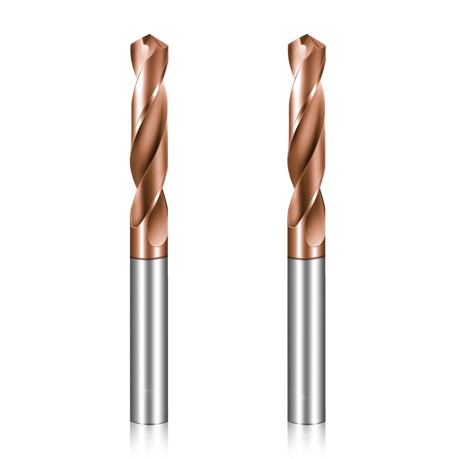 Hc7d4ae64d6d7453e9cc24ef91b865339A 3.0-16mm Bronze Coated Solid Carbide Twist Drill Bit, External Coolant Hole Drill for Stainless Steel Hole Machining - Image 1