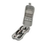 Repair Auto 15pcs CRV 1/4 Inch 5-10mm Drive Socket Set Precision Screwdriver and Pliers Set Include Ratchet Screwdriver